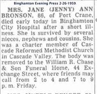 Bronson, Jane (Jennie)